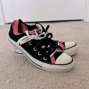 Converse Black and pink double-upper Sneakers